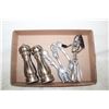 Image 1 : SILVER SALT AND PEPPER MILLS, EGG BLENDER