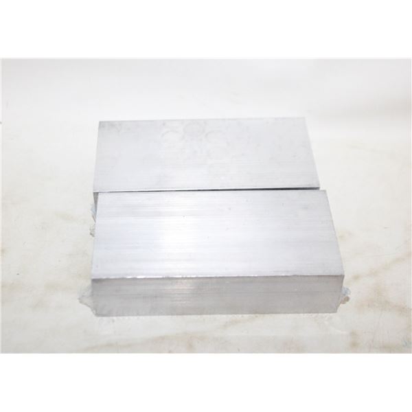 2 PACK SQUARE ALUMINIUM FLAT BAR 1X2X4 INCHES NEW