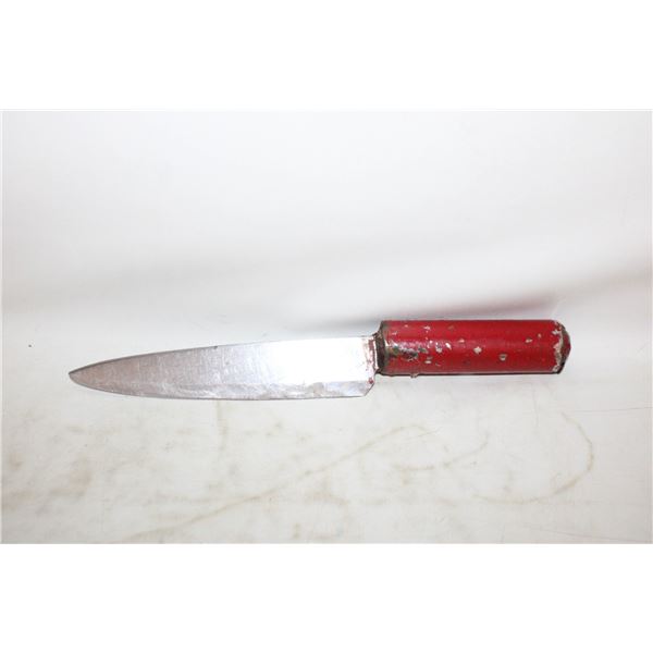 OLD APOLLO KNIFE, RED HANDLE, 12" LENGTH,