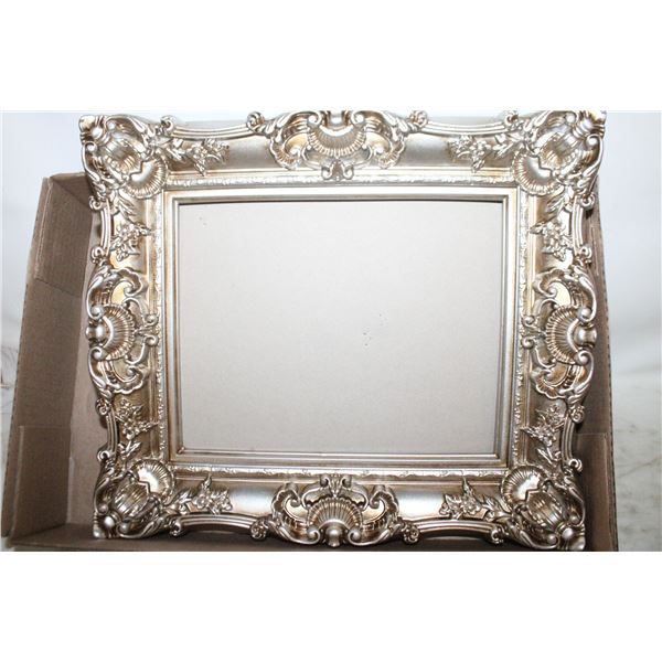 VINTAGE CHAMPAGNE-SILVER ORNATE PICTURE