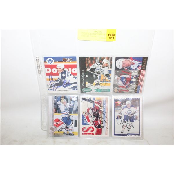 CARD LOT- INCLUDING SIGNED HOCKEY CARDS