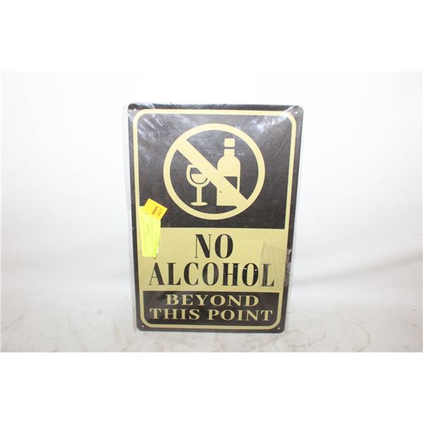 NO ALCOHOL BEYOND THIS POINT WARNING SIGN