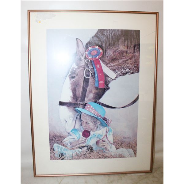 ESTATE FRAMED VINTAGE KLONDIKE DAYS EQUINE WALL-