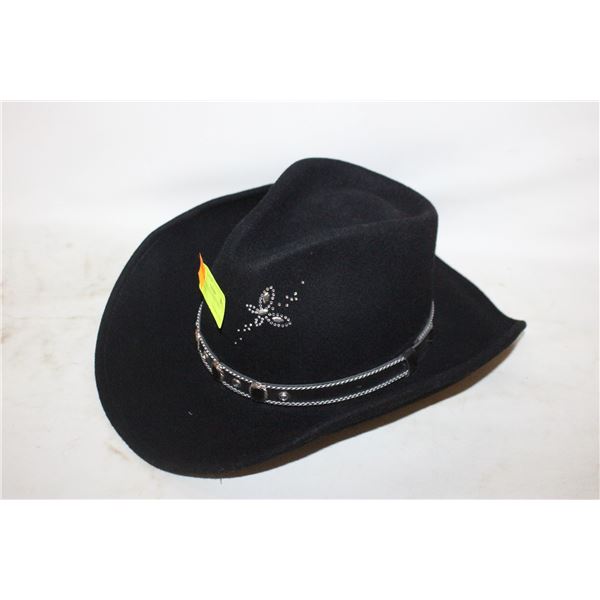 LADIES BLACK COWBOY HAT - MASTER