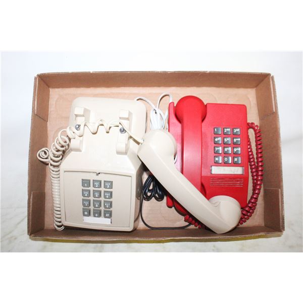 VINTAGE PUSH-BUTTON ROTARY TELEPHONES,