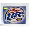 Image 1 : MILLER LIGHT TRUE PILSNER BEER TIN PLATE 16" X 12"