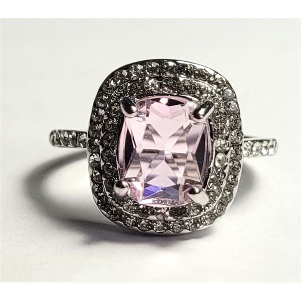 25) DOUBLE CLEAR CZ HALO STYLE WITH