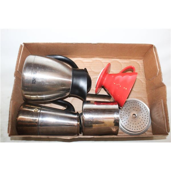 LOT OF STAINLESS STEEL COFFEE MAKERS & MORE