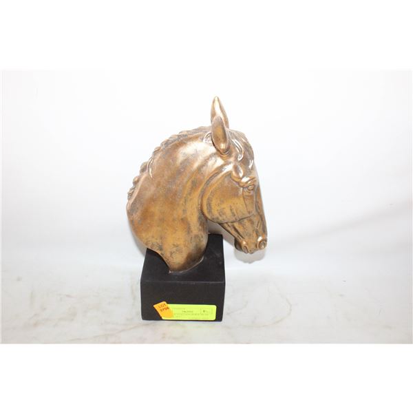 VINTAGE STALLION HORSE HEAD STATUE 10.5"