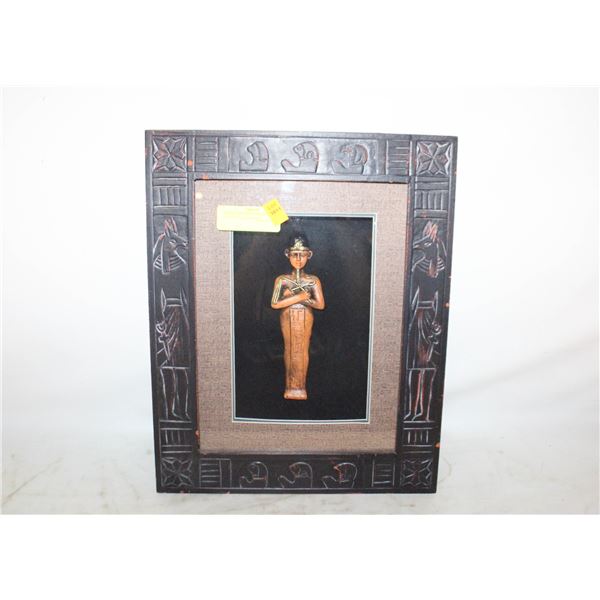 HAND CARVED STATUE EGYPTIAN GOD PTAH IN SHADOW
