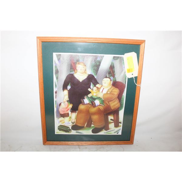FRAMED CANVAS PRINT "FAMILY" BY FERNANDO