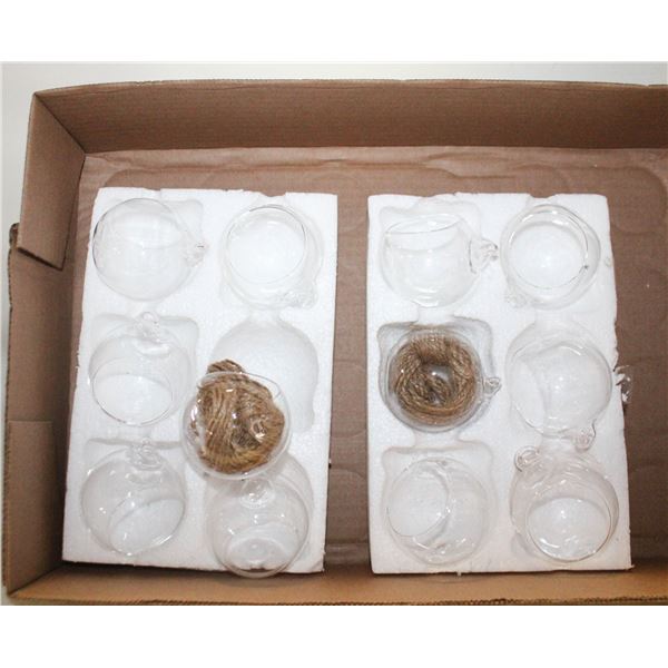 GLASS TERRARIUM GLOBE ORNAMENTS, 3.15"
