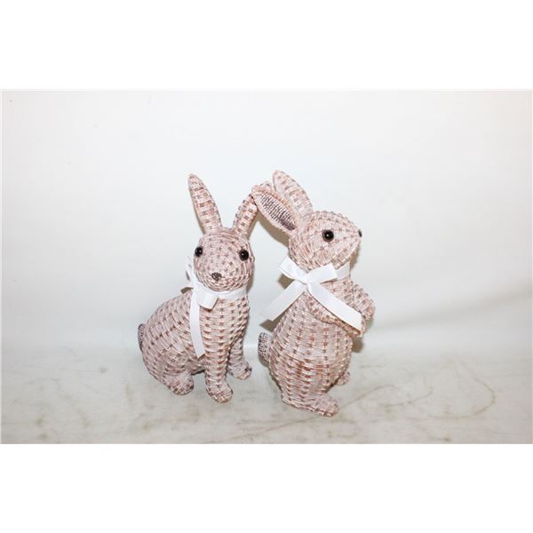 2 PCS EASTER RABBIT DECORATIVE ORNAMENT RESIN