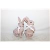 Image 1 : 2 PCS EASTER RABBIT DECORATIVE ORNAMENT RESIN