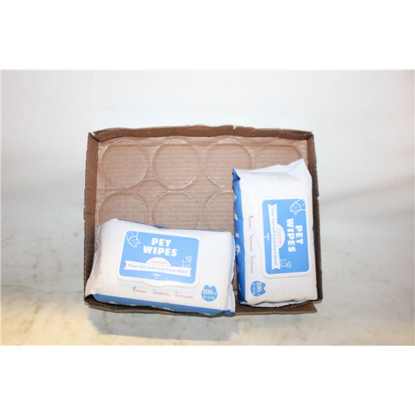 2 PACKS OF 100 PET WIPES, UNSCENTED,