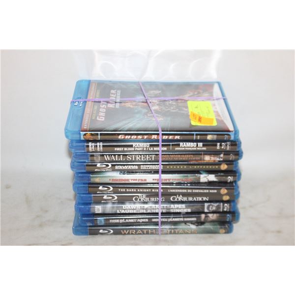 BLU-RAY MOVIES 10 LOT COLLECTION TOP HITS