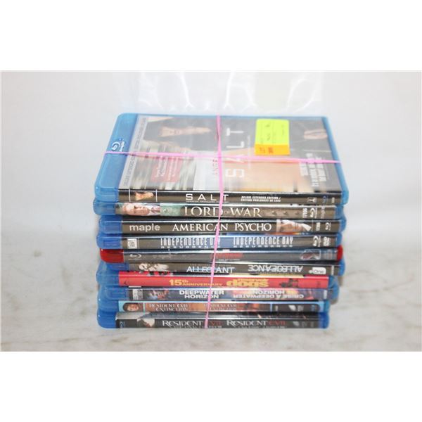 BLU-RAY 10X LOT DISCS
