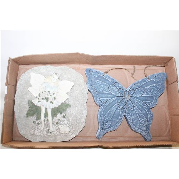 LOT OF 2 GARDEN STONE PLAQUES