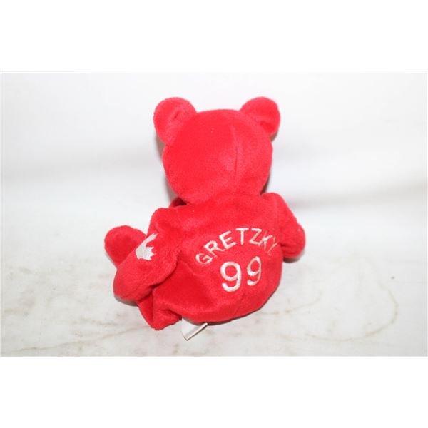 GRETZKY PLUSH BEAN BAG BEAR W/ GRETZKY 99 ON BACK