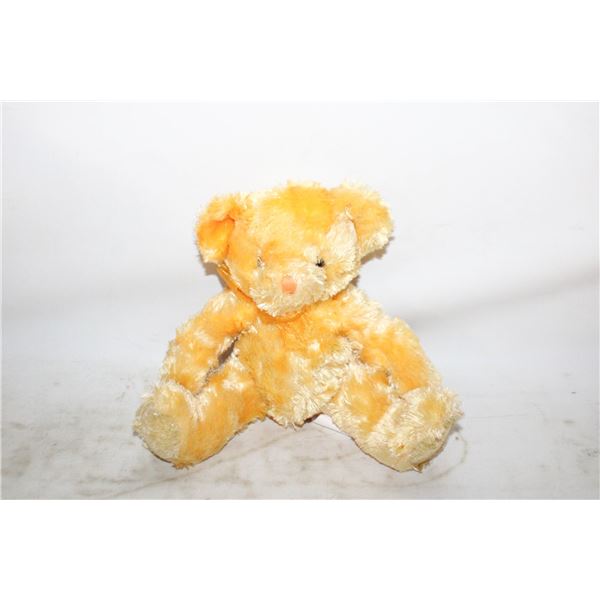 RUSS LIP PUCKENING TEDDY BEAR LEMON YELLOW 8" HIGH