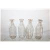 Image 1 : 4 VTG GLASS MILK QUARTS W/ ORIGINAL PULL TABS
