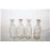 Image 1 : 4 VTG GLASS MILK QUARTS W/ ORIGINAL PULL TABS