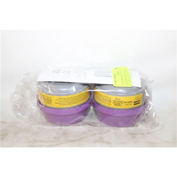 NORTH NIOSH P100 RESPIRATOR FILTERS PACKAGE OF 2