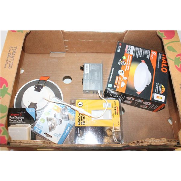 2 LED POT LIGHTS 2LED BULBS 1 SWITCH