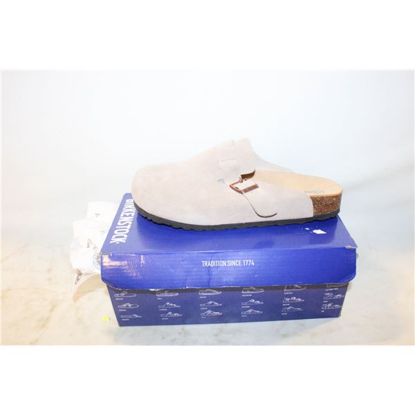NEW BOSTON BIRKENSTOCKS GREY SZ 10 MEN