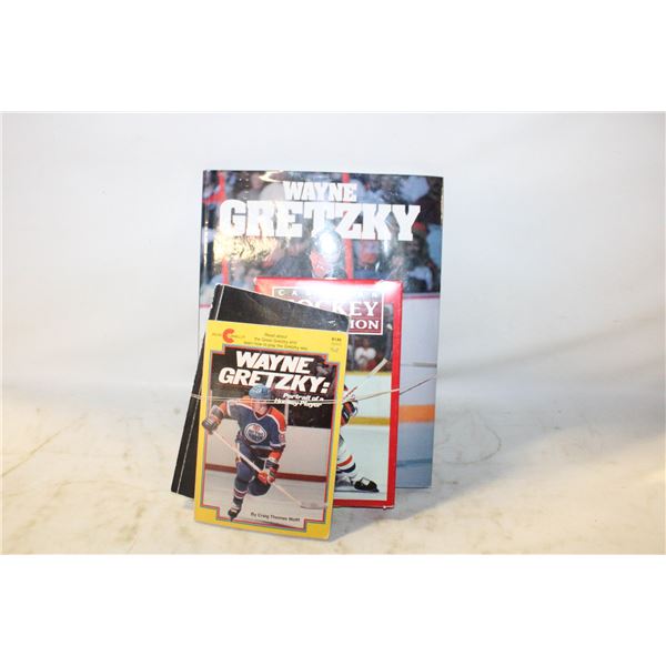 VINTAGE GRETZKY & HOCKEY BOOKS TOGETHER-ESTATE