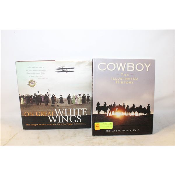 COWBOY ILLUSTRATED HISTORY BOOK & ON GREAT WHITE