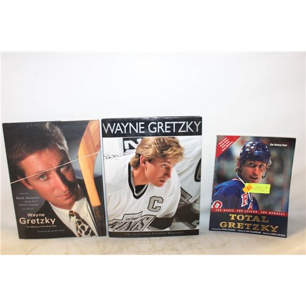VINTAGE GRETZKY & OILERS BOOKS TOGETHER-ESTATE