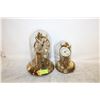 Image 1 : 2 GLASS DOME KEY WIND ANNIVERSARY CLOCKS