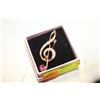 Image 1 : NEW ROSE GOLD TONE MUSIC NOTE BROOCH