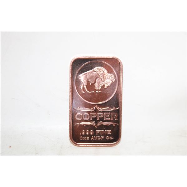 1 OZ COPPER BAR