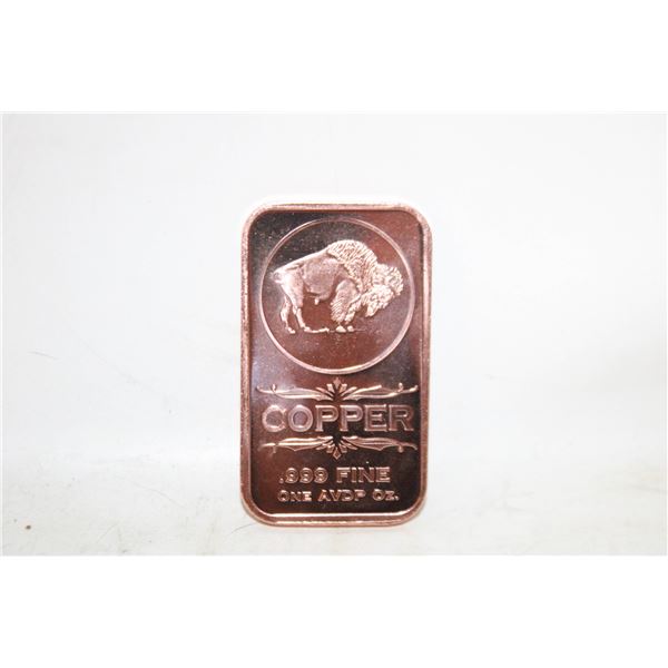 1 OZ COPPER BAR