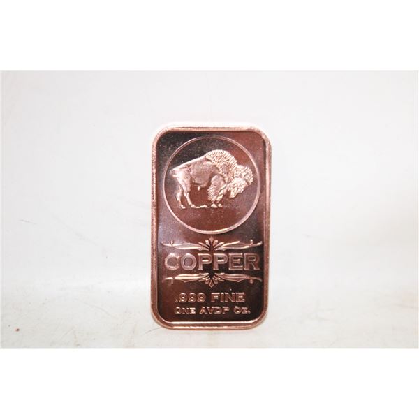 1 OZ COPPER BAR