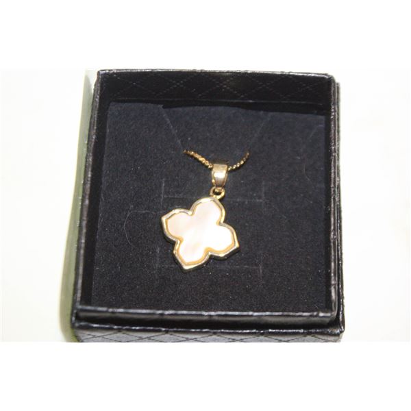 22” GP ST. ST.  4 LEAF CLOVER W MOTHER OF
