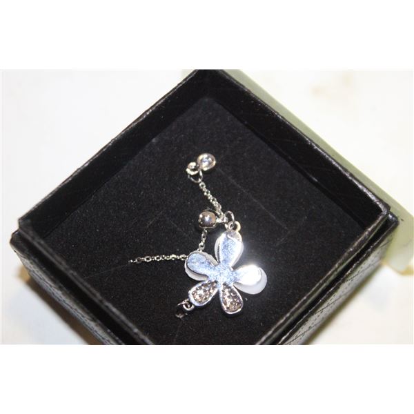 DELICATE 16” FLORAL WITH CRYSTAL ACCENTS
