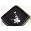 Image 1 : DELICATE 16” FLORAL WITH CRYSTAL ACCENTS