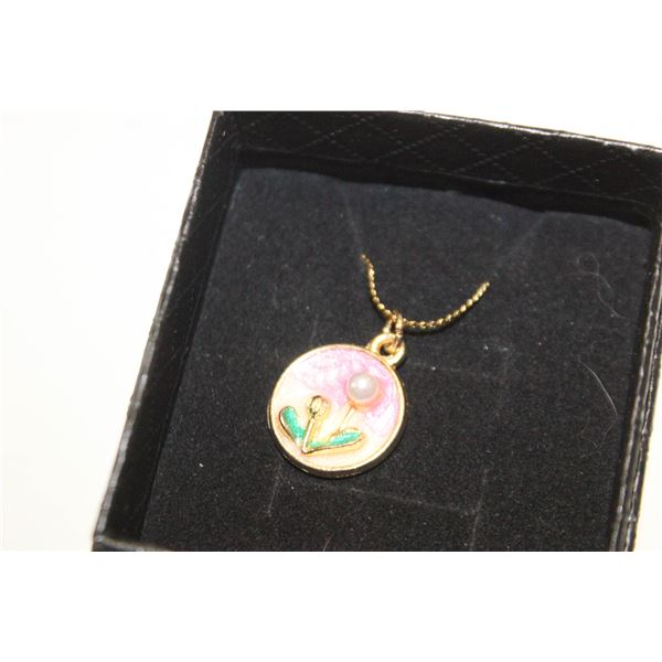 16” ST. ST. GP TULIP IMIT. PEARL NECKLACE
