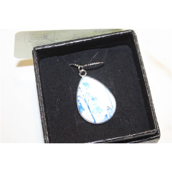 16” ST. ST. BLUEBELL TEARDROP NECKLACE