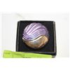 Image 1 : VTG. PURPLE IRIDESCENT & GOLDTONE BR.