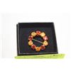 Image 1 : AUSTRIAN DESIGN AMBER & BROWN CRYSTAL BR.