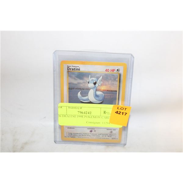 #26 DRATINI 1998 POKEMON CARD