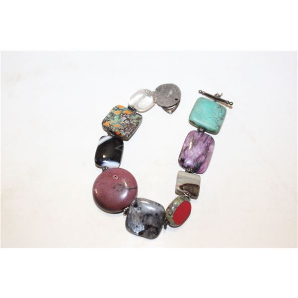 CHUNKY MULTI-STONE BOHEMIAN BRACELET