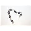 Image 1 : SILVER WIRE-WRAPPED BLACK ONYX BRACE.