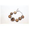 Image 1 : GREEK KEY DESIGN TIGERS EYE BRACELET