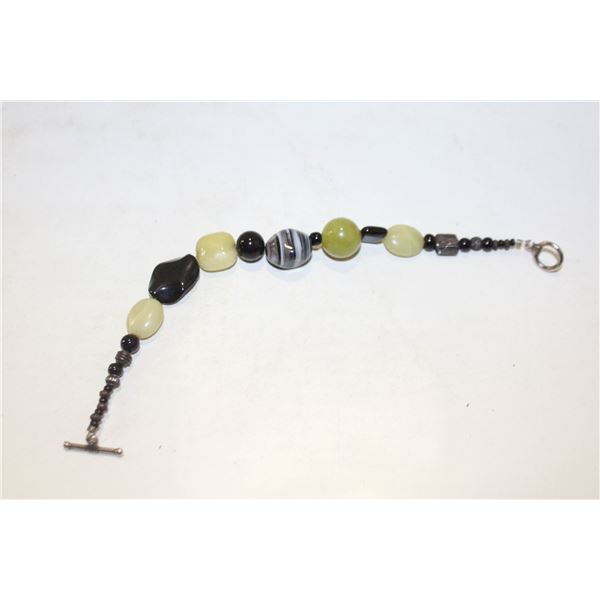 ONYX,AGATE & SERPENTINE GP BRACELET
