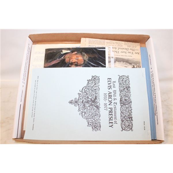 VINTAGE ELVIS WILL LAST TESTAMENT, 1977 ESLVIS